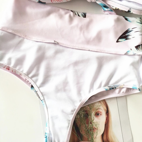 Last S! Floral Tie Back Highwaisted Bikini Set - Picture 6 of 8